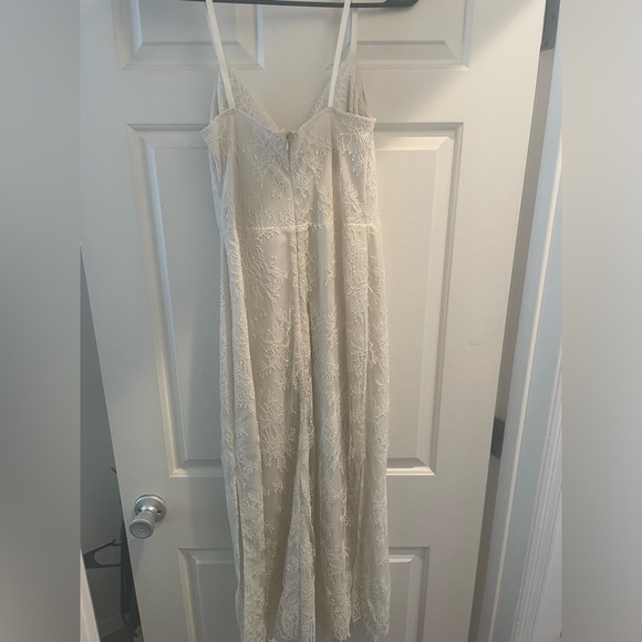 BHLDN Amsale white Connie Lace Slip dress - Picture 5 of 6